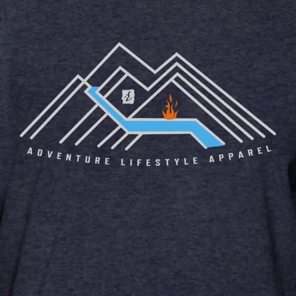 Linear Mountain adventure tee – graphic tshirt for men and women, by AbstractRiver