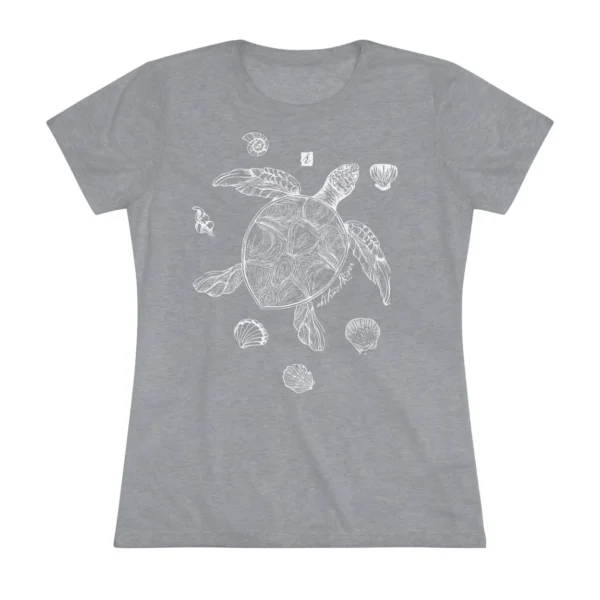 Beach turtle sea shell themed tshirt for women, by AbstractRiver Apparel